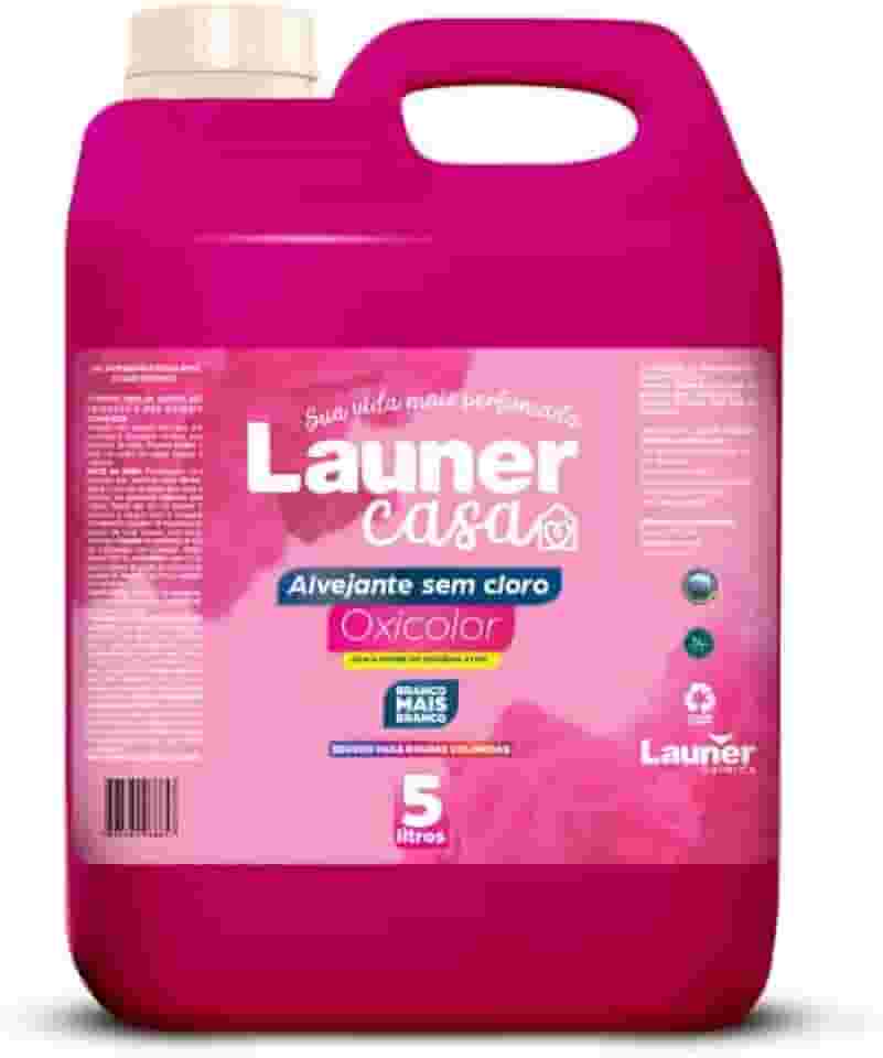 Launer Casa Oxicolor: Alvejante Liquido sem Cloro Tira Manchas Para Roupas Brancas e Coloridas 5L