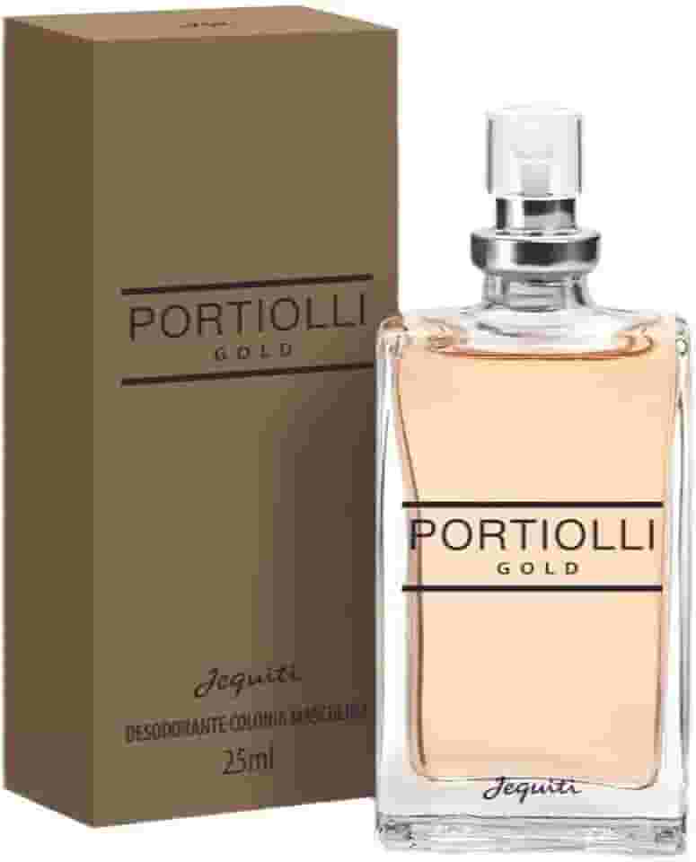 Desodorante colônia masculino Portiolli Gold 25ml em spray Jequiti