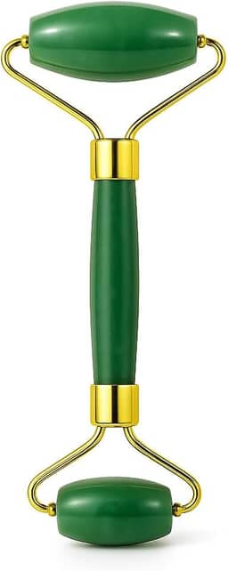 Rolo de Jade | Massageador Facial e Corporal, Anti-Idade, Reduz Rugas, Inchaço e Olheiras, Relaxa Músculos, Spa Completo em Casa