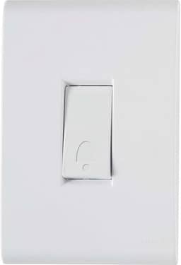 Conjunto 4x2 com 1 Pulsador Campainha Tramontina Liz 10 A 250 V Branco