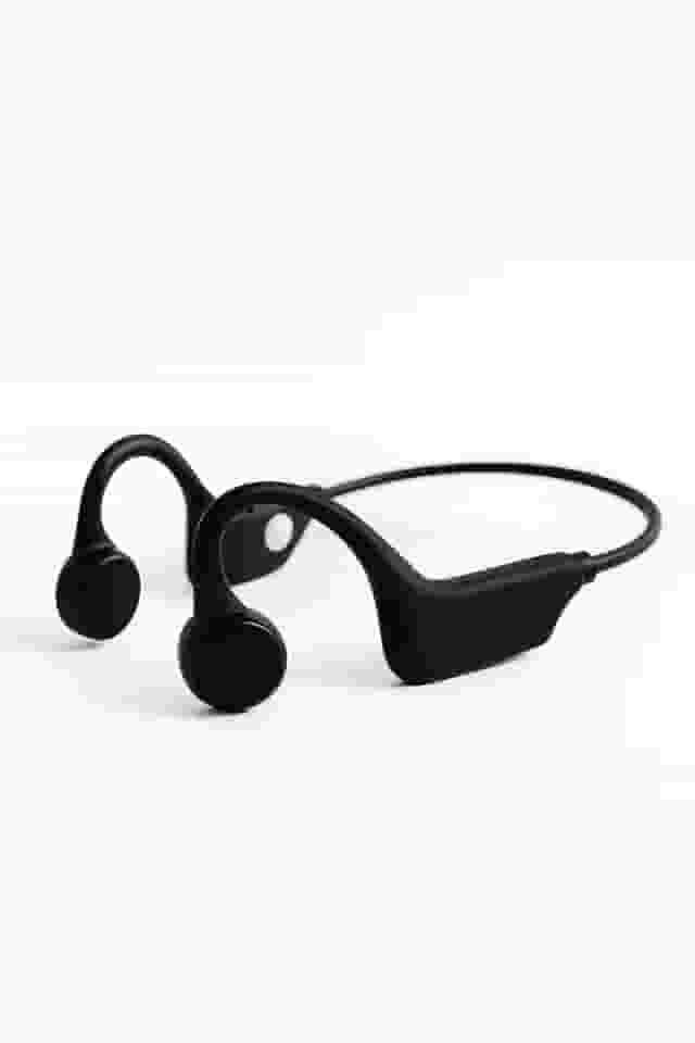 Fone de Ouvido por Condução Óssea, Bluetooth, 8 Horas de Bateria, À Prova D'água, Ideal para Exercícios e Trabalho (Cor Preta)