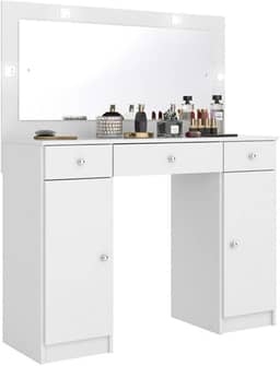 Penteadeira Camarim com 2 portas Carisma Branco – LC Móveis