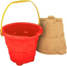 GGB Plast Balde De Praia Infantil Baldinho Com Alça E 6 Brinquedos, Multicor