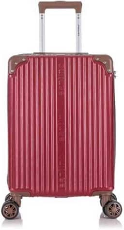 Mala de Viagem de Bordo Palazzio 10kg Rígida ABS Padrão ANAC com 4 Rodas duplas 360º e Trava de segredo númerico, divisória interna com zíper e elástico de fixação, Bordô, Santino - APLV191P25