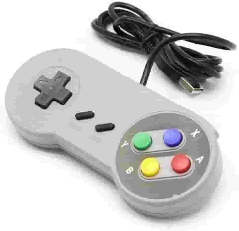 Controle USB para Windows Linux Padrão SNES Super Nintendo Barato Promoção Liquidação