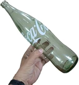 Garrafa Coca Colecionável, Vidro Verde, 1 Litro, Edição Limitada, 34 x 8,5 cm