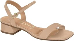 Sandália Feminina Salto Bloco Pelica Vermelho Vizzano 6454.111