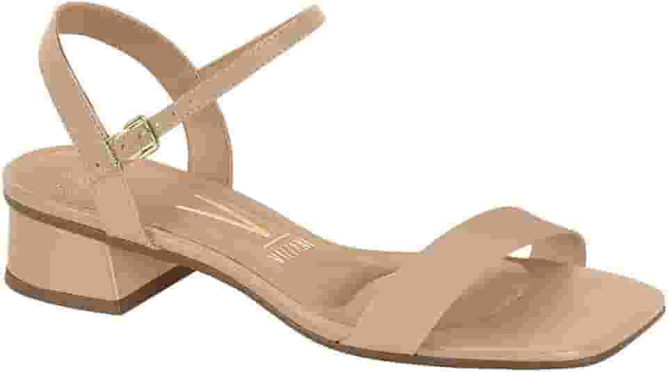 Sandália Feminina Salto Bloco Pelica Vermelho Vizzano 6454.111