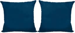 Almofadas Coloridas 45x45cm em Suede com Enchimento (2, Azul, Quadrado)