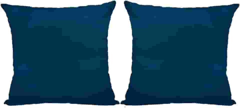 Almofadas Coloridas 45x45cm em Suede com Enchimento (2, Azul, Quadrado)