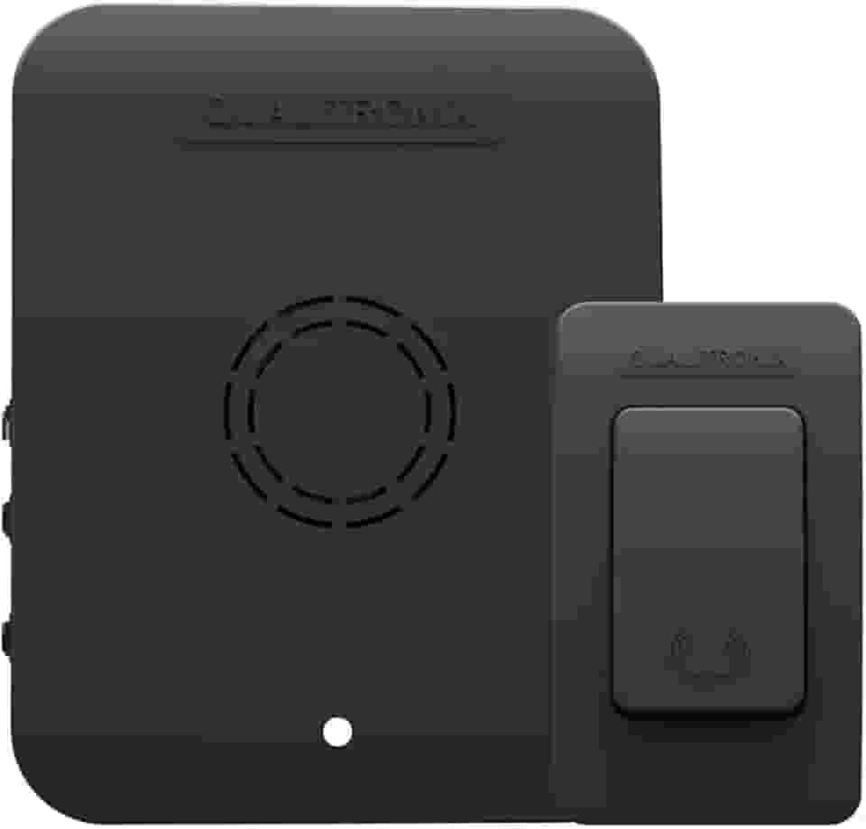 Campainha Wireless Sem Fio Antifurto 150m Resistente À Água Preta