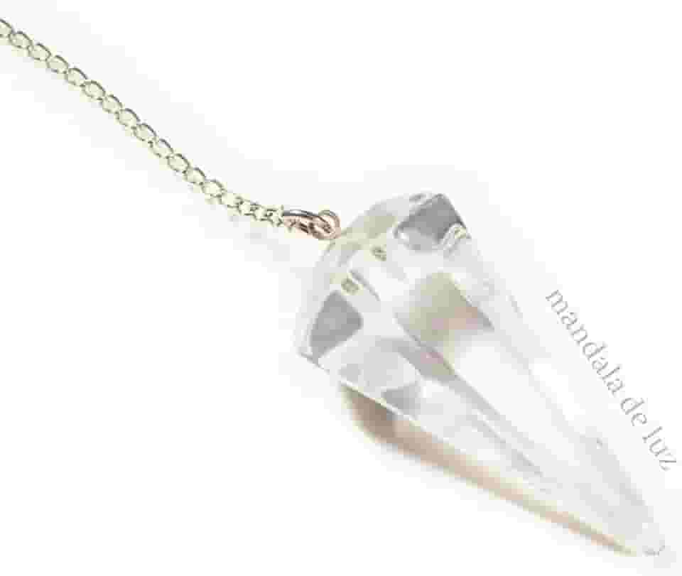 Pêndulo de Cristal de Quartzo Transparente Natural