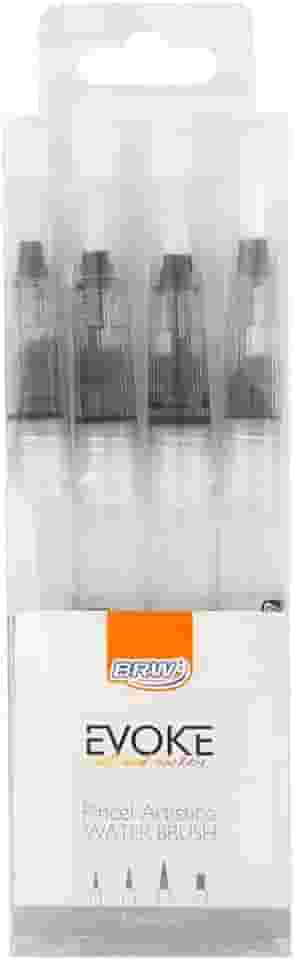 Kit de Pincel Artístico Water Brush, Evoke, Brw, BP0300, 4 Pontas, Multicor