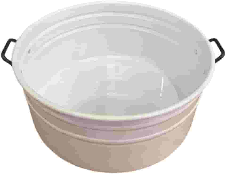 Bacia para Pés, Tina Escalda Pés, Bacia Pedicure, Balde Newborn, Ofurô Esquenta Pés Relaxamento, Varias Cores(Tina só Alumínio Branca)