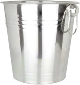 Balde de Gelo 4L em Aço Inox para Servir e Manter Geladas Bebidas Vinho Champagne Long Necks Ideal para Festas Bares e Restaurantes