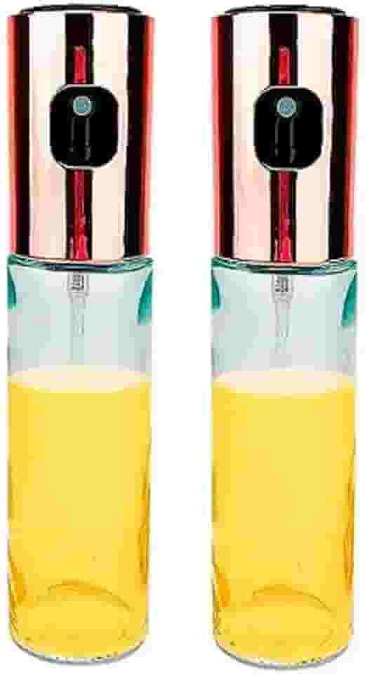 Kit 2 Spray Pulverizador Para Vinagre E Oleo Frasco De Vidro Rose Cozinha Elegante Dosador Reutilizavel Vidro Temperado Tampa Pressao Aco Inox Controle De Quantidade Antivazamento