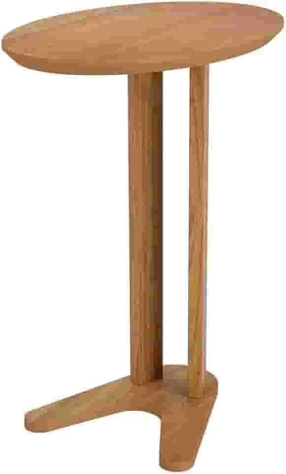 Mesa Auxiliar Oval 60cm Dalla Costa - Freijó