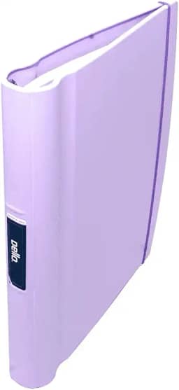 Fichário de PVC 4 Argolas Lilás Pastel + Estojo - 01 Kit, Dello, 5022LP.0006, Multicolor
