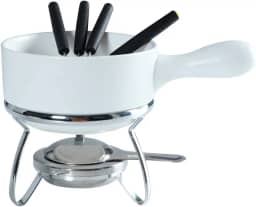 Aparelho de fondue em ceramica 07 pecas P14,5xL24xA19cm cor branca-BRANCO - Dynasty- Full Fit