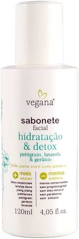 Vegana Sabonete Facial Hidratacao E Detox 120ml, VEGANA