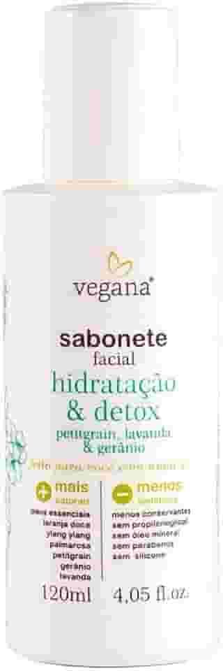Vegana Sabonete Facial Hidratacao E Detox 120ml, VEGANA