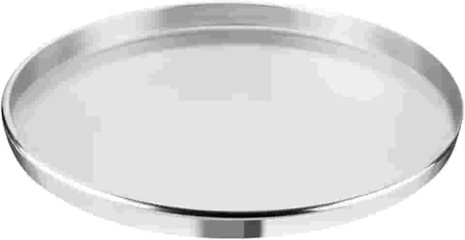 Assadeira de Pizza Rochedo Dura+ Polida 35cm, Alumínio Resistente, Alta Durabilidade, Bordas Laterais para Mais Praticidade e Livre de PFOA