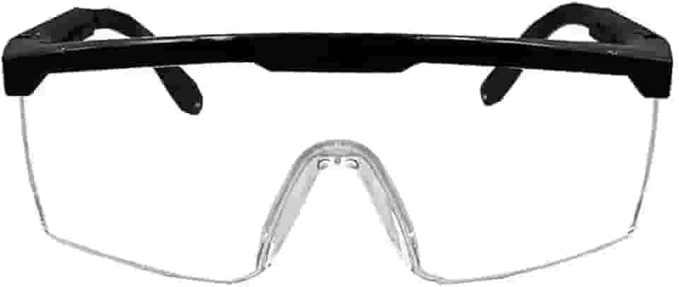 Óculos de Proteção Anti-Risco, Antiembaçante, Incolor, Sem Grau, Proteção Contra Impactos e Radiação UV, Para Uso Profissional