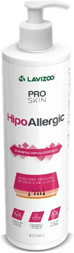 Shampoo Hipoallergic Linha Pro Skin Pet 400ml Lavizoo