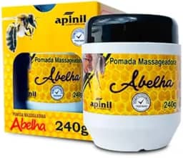 Pomada Massageadora Abelha - 240g Pote - Alívio Dores musculares - Ação relaxante - massagens corporais - efeito hidratante