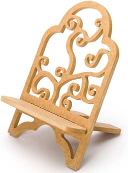 Suporte para Leitura Porta Biblia E Livro Trabalhado Arabesco Em Mdf 9mm Cru