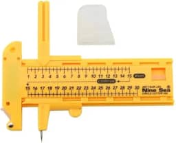 Compasso Cortador Circular Precisão + 6 Lâminas + 3 Grafites