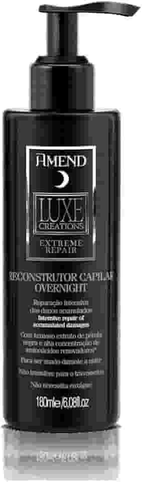 Reconstrutor Capilar Overnight Amend Luxe Creations Extreme Repair, 180ml, Recupera Os Fios Mantendo-os Hidratados, Fortes, Brilhantes E Disciplinados