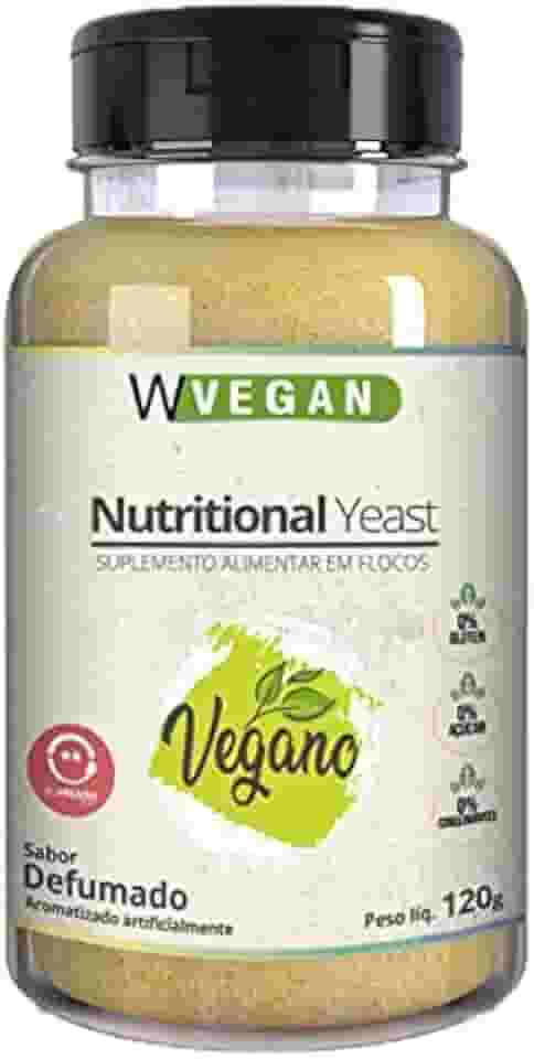 W Vegan Nutritional Yeast Flocos 120G Levedura Em Flocos Sabor Defumado