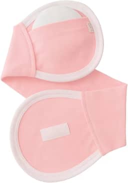 Cinta Anticólica para Bebê com Bolsa Térmica Natural de Grãos e Camomila – Malha 100% Algodão, Ajustável com Velcro, Alívio Seguro das Cólicas - Rosa