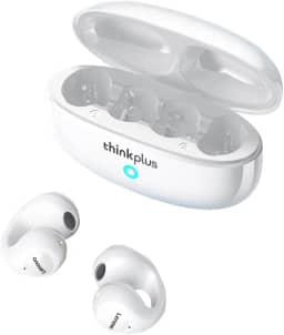 Lenovo Fones de ouvido Bluetooth, Clipe de fones de ouvido esportivos de ouvido aberto em fones de ouvido, Fone de ouvido Bluetooth 5.3 para chamada de ruído, Condução de ar sem fio