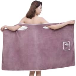 Roupão Coral Super Macio e Absorvente – Conforto Luxuoso para Banho, Spa e Relaxamento Diário – Toque Suave e Secagem Rápida (Toalha Azul)