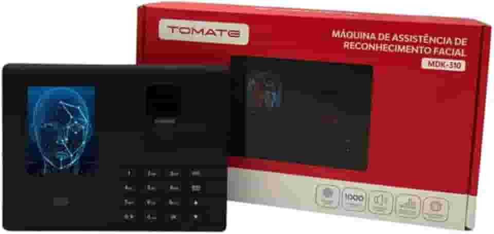 Relógio de Ponto Com Biometria Reconhecimento Facial Tomate