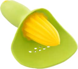 Espremedor Manual de Limão e Laranja, Silicone, com Recipiente Coletor de Sementes, para Cozinha (VERDE)