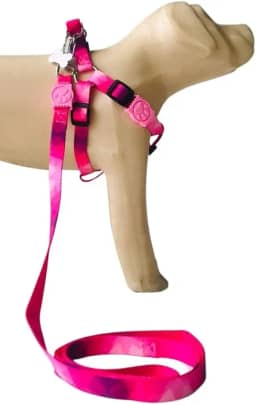 Conjunto Peitoral Coleira com Guia para Cachorros com Pingente para Identificação G, Tamanho Ajustável, Confortável e Resistente