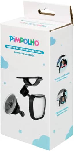 Pimpolho Espelho Retrovisor Para Carro C/Clipe E Ventosa - Unissex