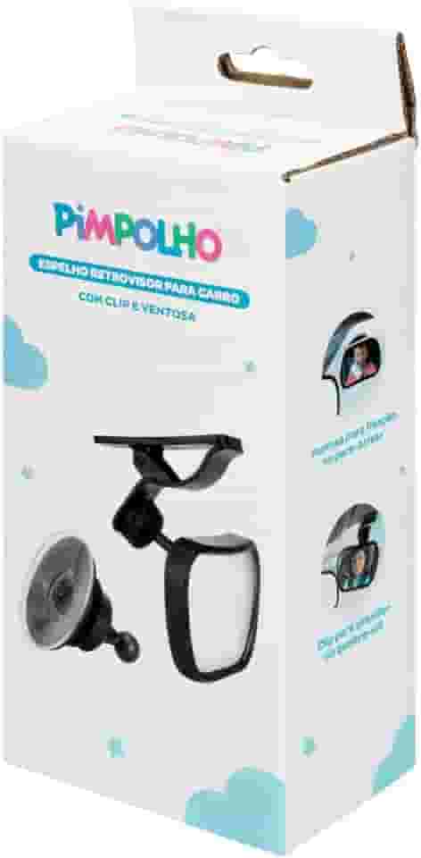 Pimpolho Espelho Retrovisor Para Carro C/Clipe E Ventosa - Unissex