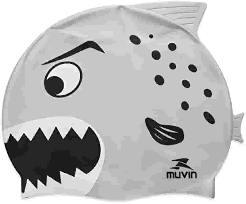 Muvin Touca de Natação em Silicone Kid – Nemo Azul - Hidroginástica – Silicone – Alta Resistência – Esportes Aquáticos - Proteção dos Cabelos - Treino – Estampada – Lazer – Durabilidade – Infantil - Unissex…