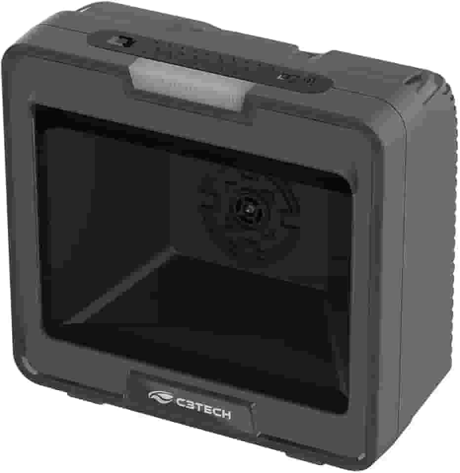 C3Tech Leitor de codigo de barras LB-D600BK, 1D, 2D, QR code, Cmos, Le Danfe, Boleto, tela digital, imagem inversa, notas fiscais, PIX, Compatível com Windows, Linux, MacOS, Android