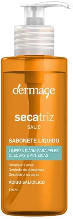 Secatriz Salic Gel, Sabonete Líquido Facial, Limpeza Profunda, Controle de Oleosidade, Fórmula com Ácido Salicílico 2%, Anti-Acne, 115ml