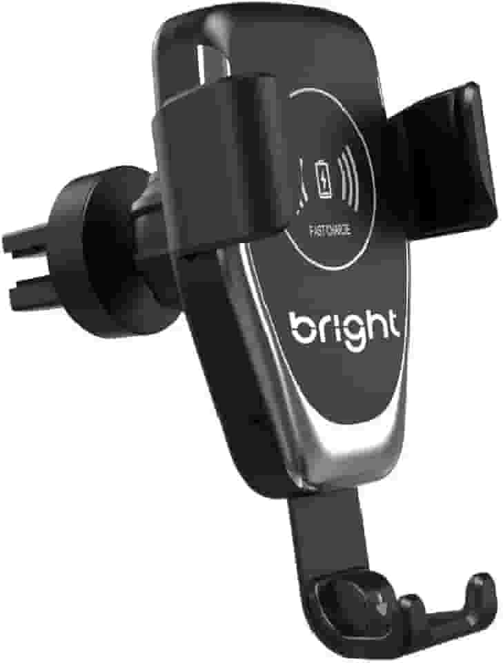 Bright, Carregador sem Fio Veicular com Suporte 2 em 1, Suporte com 3 Posições, Ajuste de Posição, Entrada - 5V / 9V, Potência Máxima 18W, Saídas - 10W / 5W e 7,5W, Mantém Seu Celular Sempre Carregado
