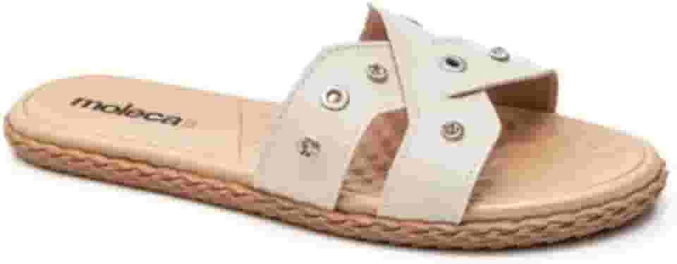 Rasteirinha Feminina Moleca Slide com Strass 5452.256