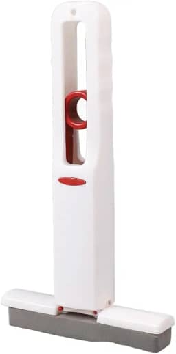 Mini Esfregão Rodinho Portátil Mop Limpeza Dobrável Para Pia Vidro Cozinha Mesa Box louças Pia E Torce Sozinho Rodinho Mágico Absorve Seca Cor Branco