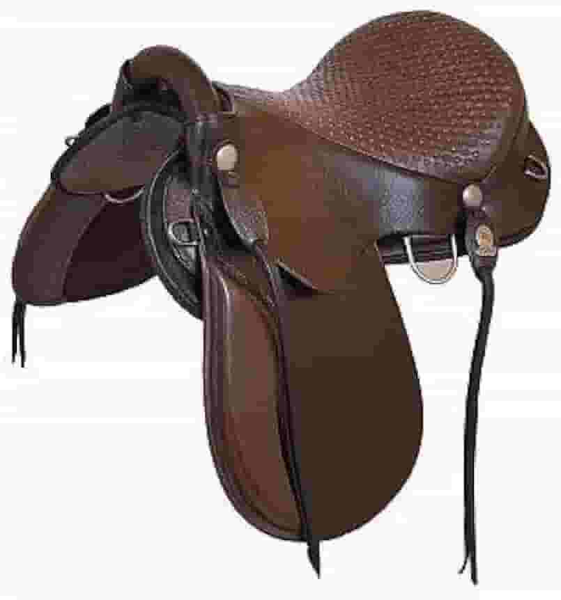 Sela Ouro Multirraça Marrom Completa Couro Legítimo Luxo Cavalgada