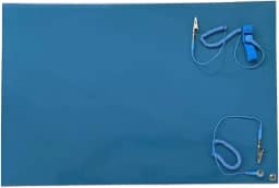 Kit Anti-estático com Manta Azul 30 x 50cm Cabo de aterramento e pulseira anti-estatica com fio