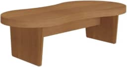 Mesa Centro tamburato curvo 50mm de espessura design orgânico, atual e exclusivo MAGNUM Cor Cinamomo - Artely